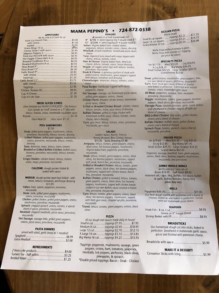 Mama Pepino's Menu image 1